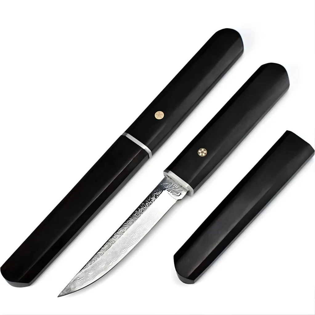 Couteau de randonnée SR-38949 Damas pour Camping et Chasse Performance