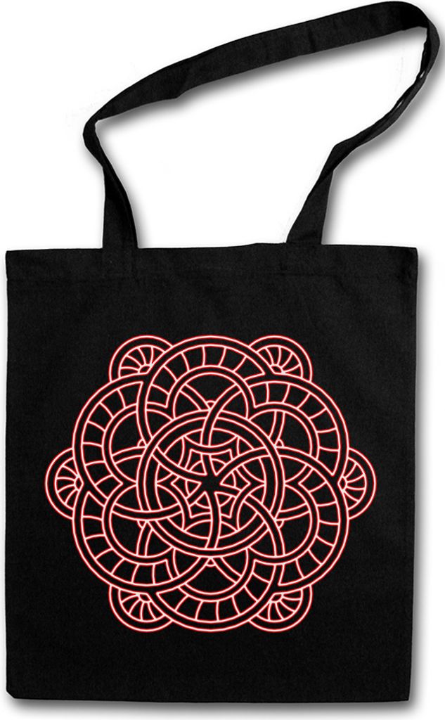 Urban Backwoods Mandala IV, Stofftasche, Farbe: Schwarz