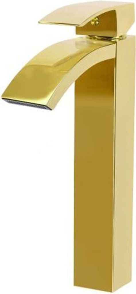 Silla | Waschtischarmatur - Gold Glanz - Spültischarmatur - 31,5 cm Höhe - Messing - Einhebelmischer