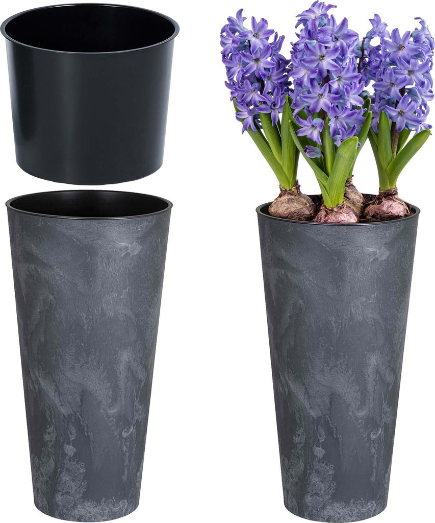 Květináč Tubus Effect tmavě šedý 25 cm Zdjęcie produktu 7
