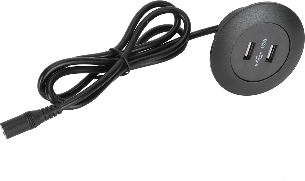 Doppia presa di ricarica USB2.0 caricatore del telefono cellulare per divano reclinabile elettrico Home Furniutre parti (Nero spina UE 100-240V)