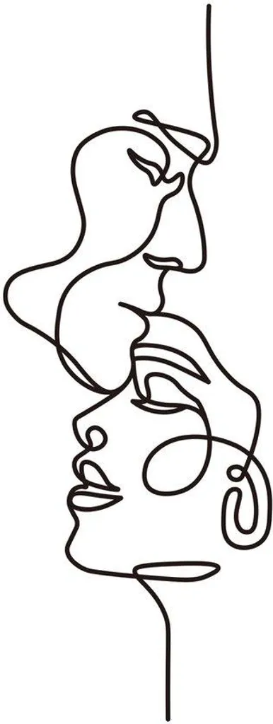 Décoration Murale Autocollante Silhouette Design 50x20 cm Salon et TV