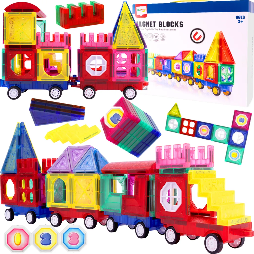 Blocs de Construction Magnétiques 3D - 72 Pièces Éducatives Multicolores