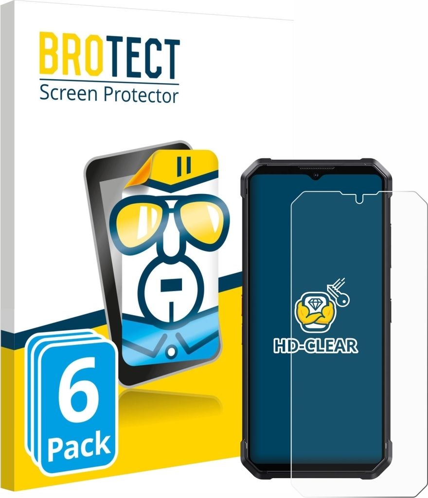6x Für Fossibot F106 Pro Schutzfolie BROTECT Displayschutz Display Schutz Folie Klar Transparent