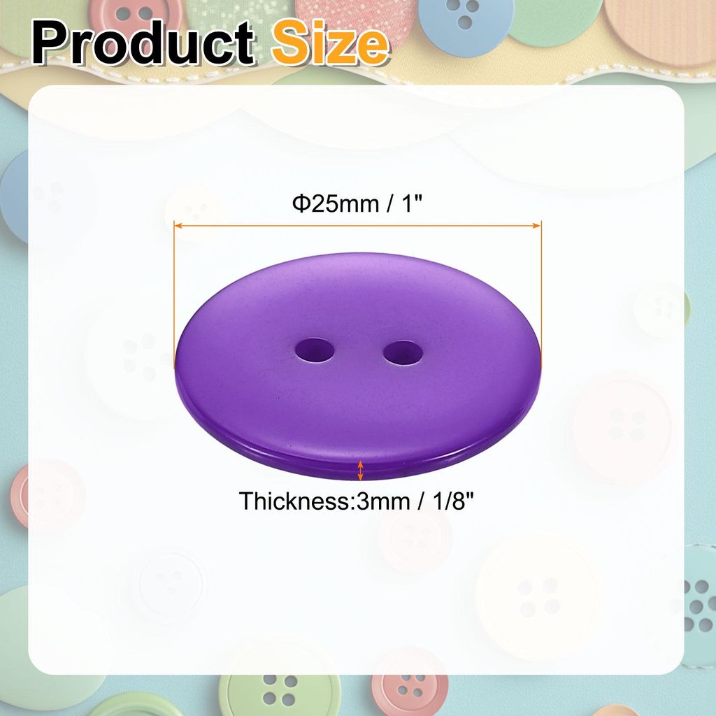 20 Stš¹ck 25mm Harz Kn?pfe zum Ann?hen, 2 L?cher Runde N?hkn?pfe fš¹r Strickjacke DIY Handwerk Dekorieren Mantel Bekleidung Kleidung Hemden Url...