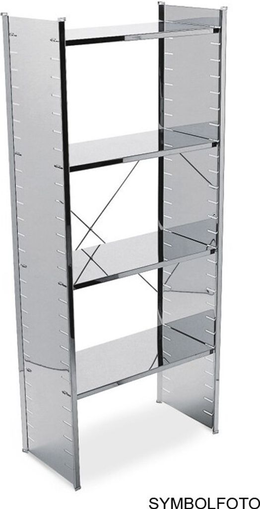 Graepel High Tech hochwertiges H2 Regalsystem aus poliertem Edelstahl