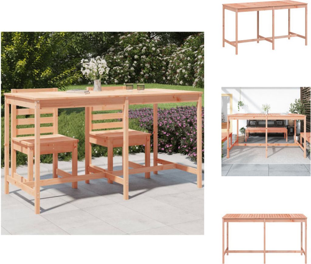 vidaXL Gartentisch 203,5x90x110 cm Massivholz Douglasie - Gartentische