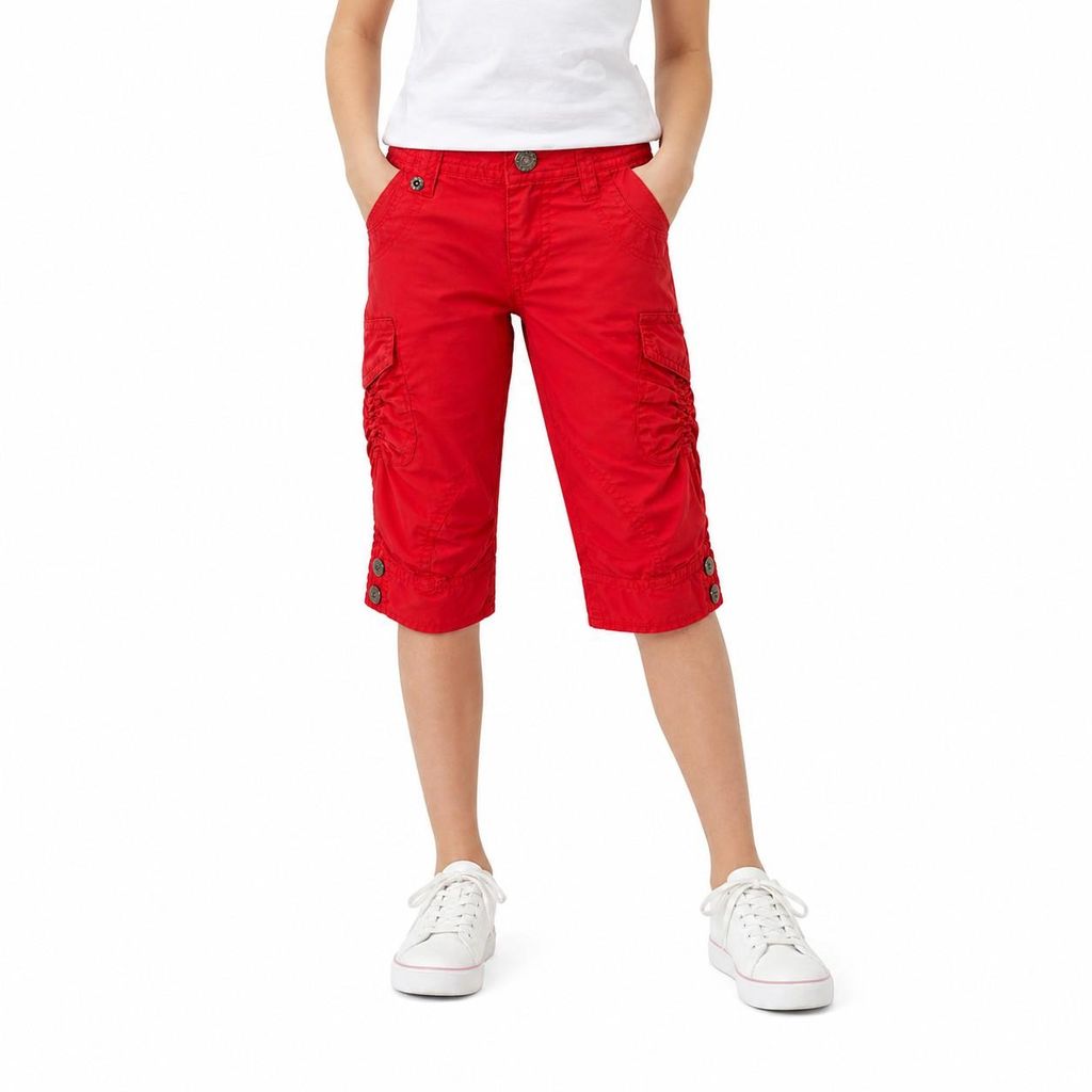 3990 Bondi Mädchen 7/8 Hose Rot – Größe 116 Bequeme Kinderhose für Frühling & Sommer