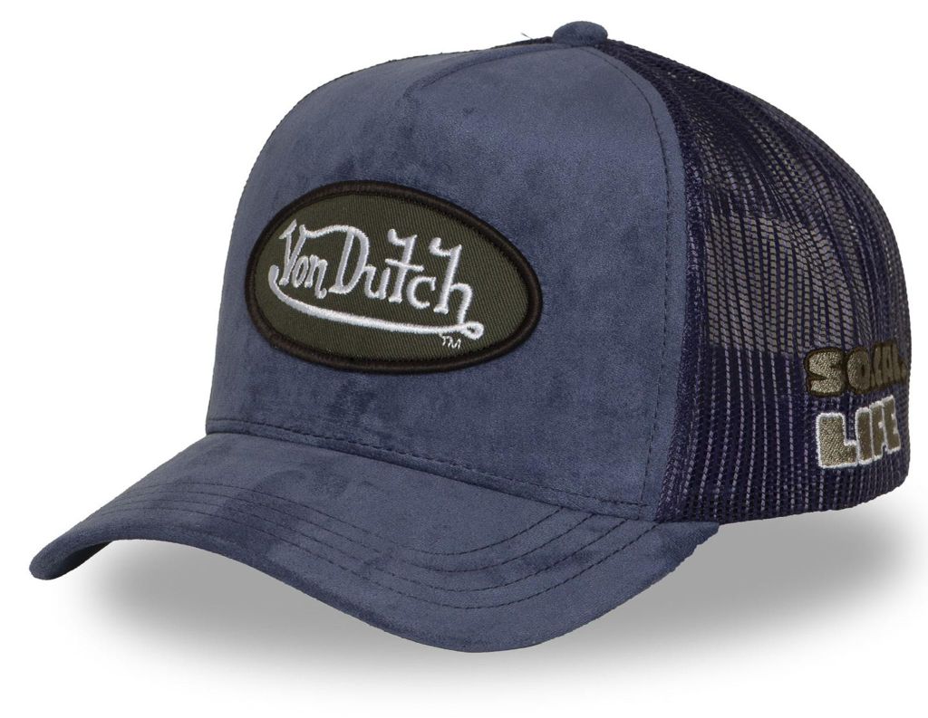 Von Dutch Trucker Mesh Snapback Cap - FAUX SUEDE navy Produktbild 