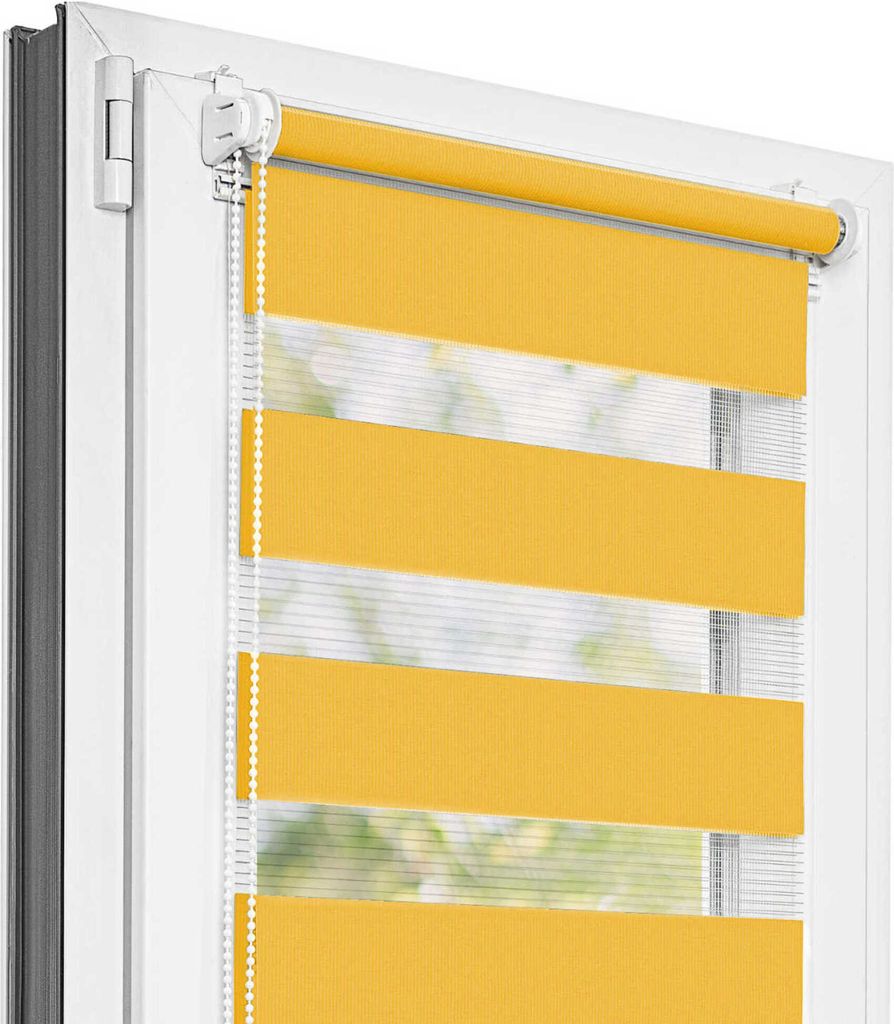 Estika Doppelrollo Klemmfix - 105 x 150 cm - Hellorange - Produktbild 