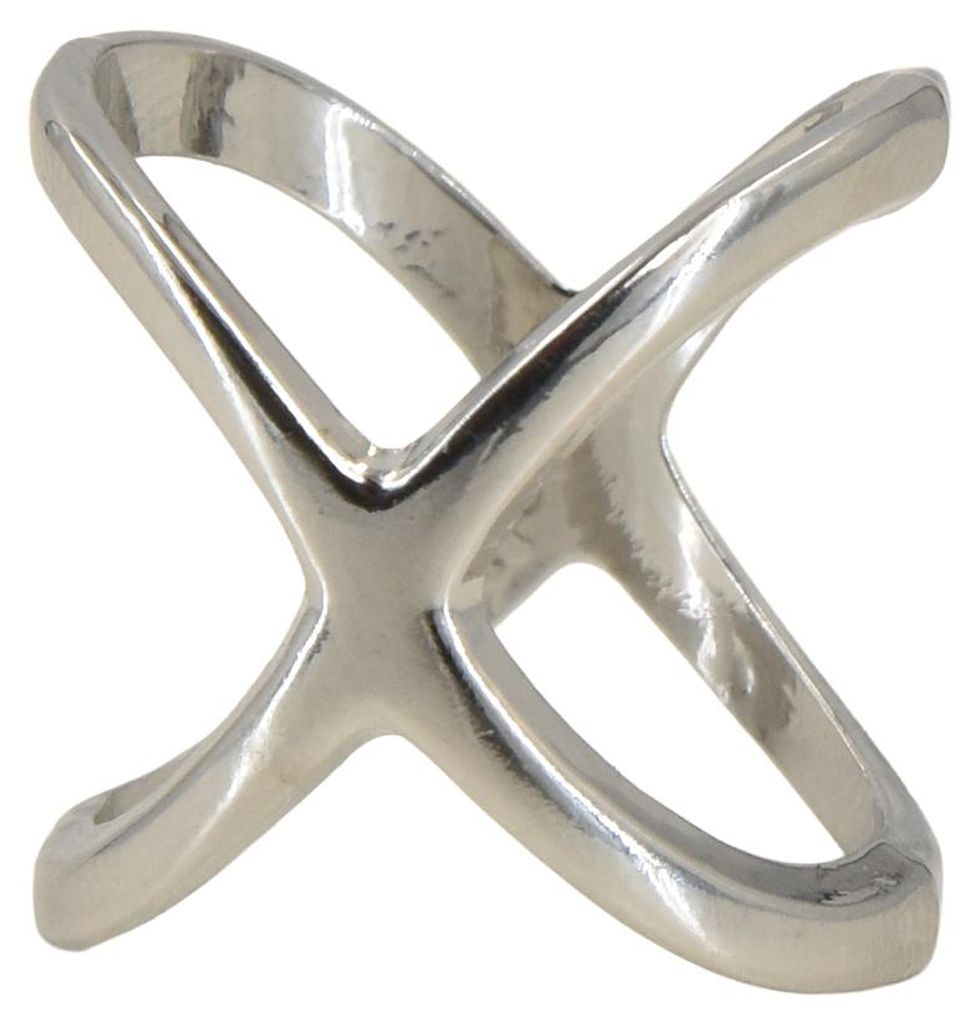 styleBREAKER Schalring Schalhalter im X Design | versilbert oder vergoldet | Schal Clip Schmuck zum Schals Binden für leichte dünne Schals und T...