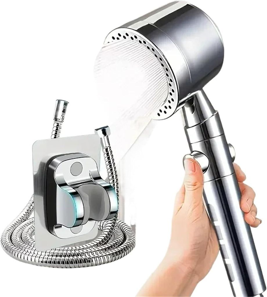 Duschkopf, Hochdruck Duschkopf Verstellbarer Wassersparend Handbrause, mit Halterung, Massageduschkopf Hochdruck Wassersparender Handbrause