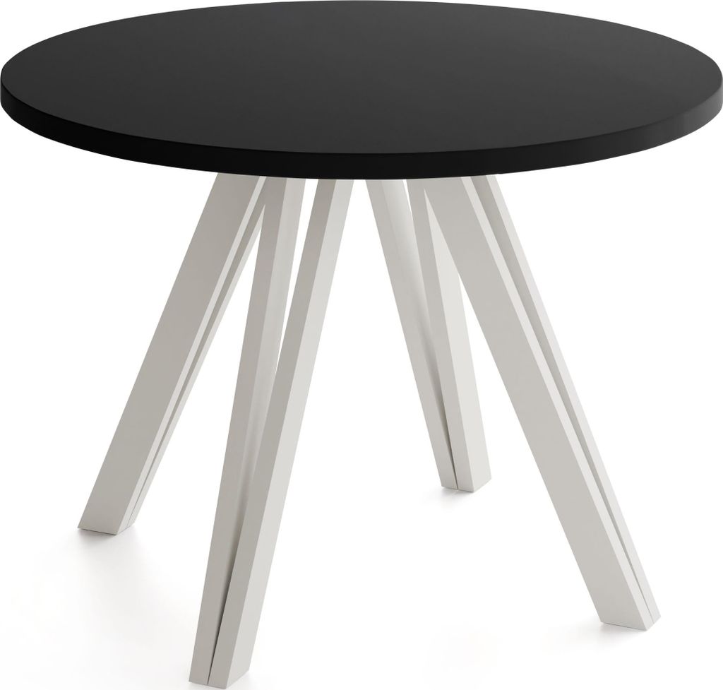 Runder Esstisch 100 cm mit Holzbeinen aus Buchenholz in Kaschmir – Moderner Tisch für Esszimmer, Küche und Wohnzimmer – Platzsparender Tisch ...