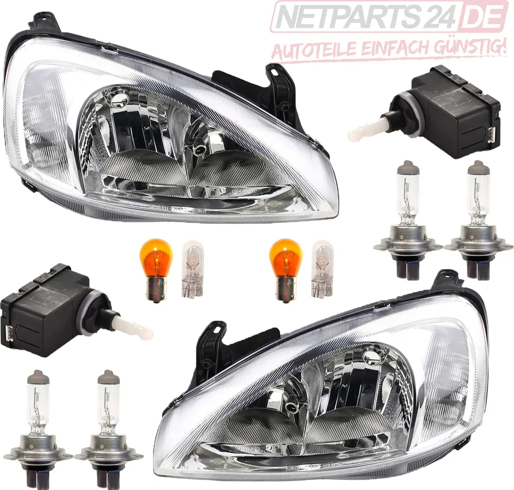Nuova Luce per la tua Opel Corsa C: Kit Fari Johns H7/H7 Valeo