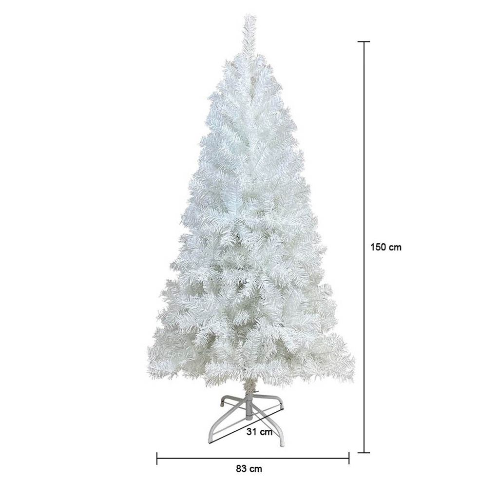 Biała sztuczna choinka - w kilku rozmiarach-150 cm-owa Zdjęcie produktu 