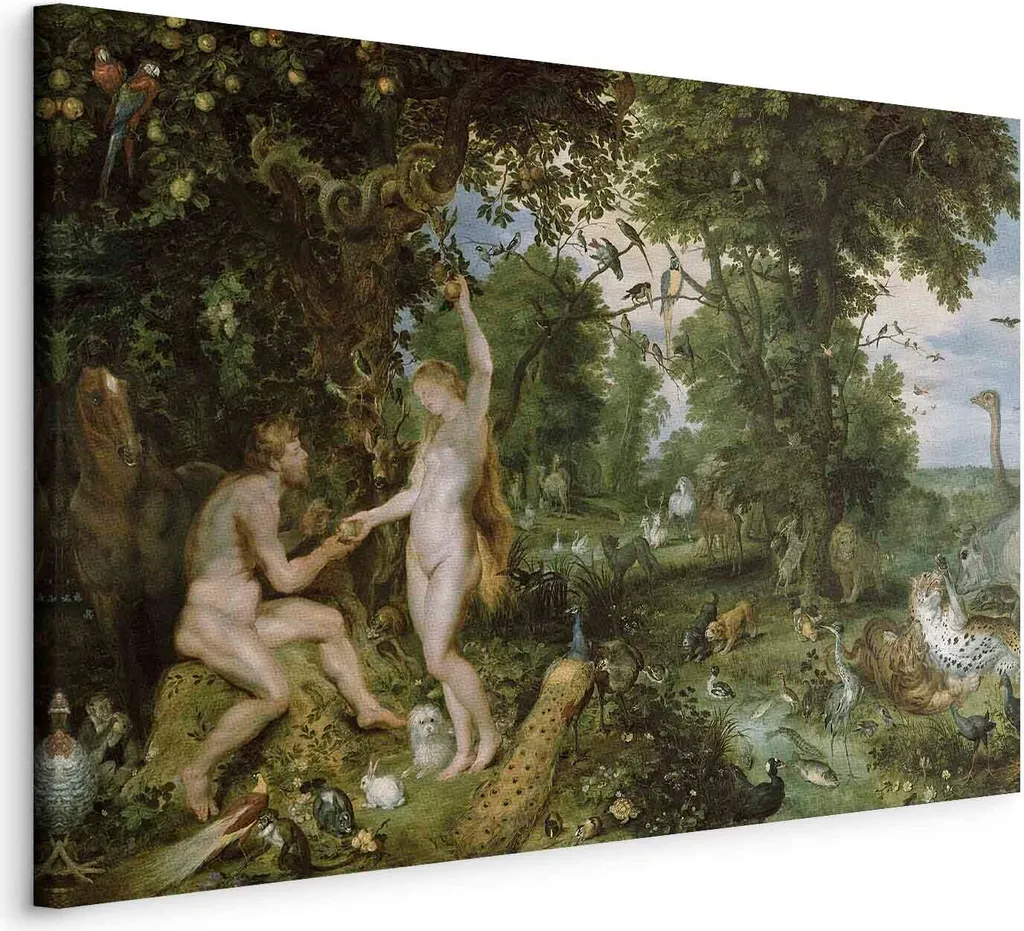 Impression Artistique Rubens Paradis 120x80 cm Toile Intissée de Qualité