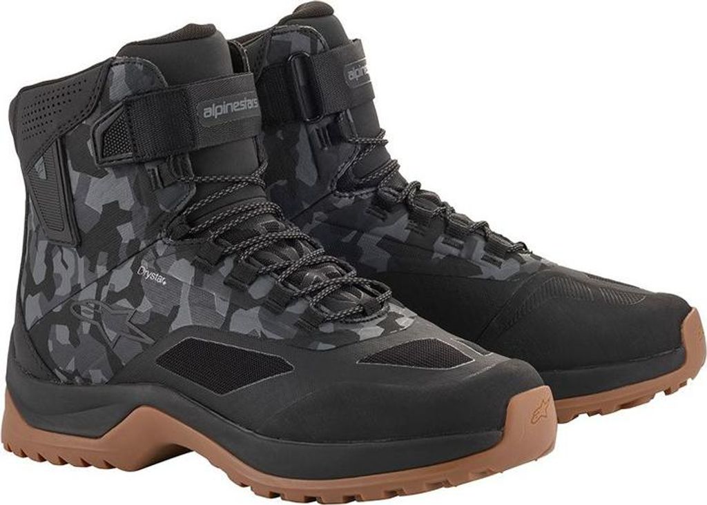 cR-6 DRYSTAR RIDING SHOES, ALPINESTARS (schwarz/grau camouflage, Größe 40,5)