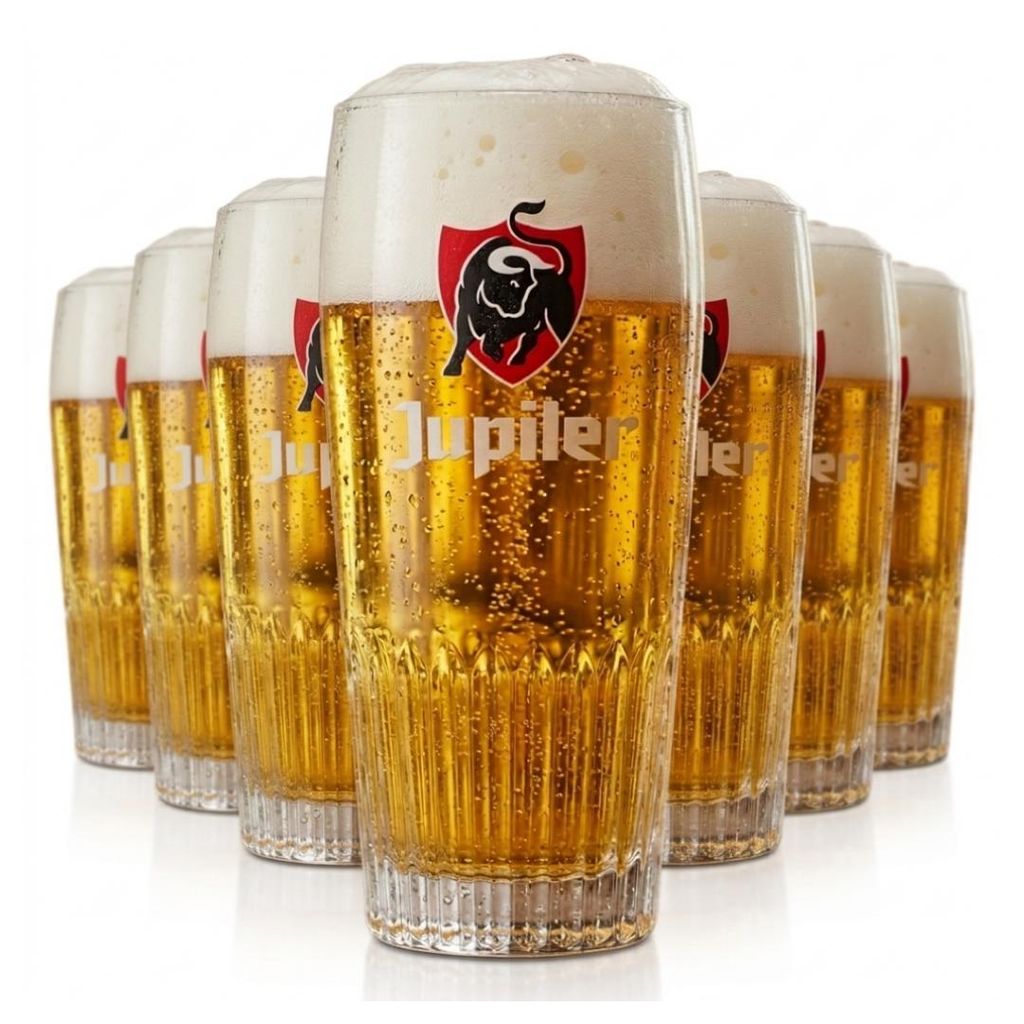Jupiler Lager Bierglas Set 6x 33cl Biergläser Bierbecher Produktbild 