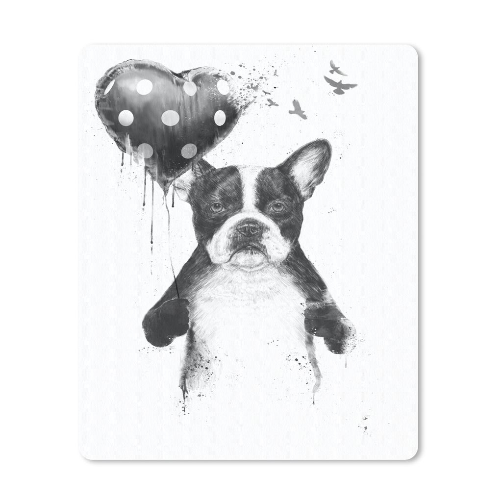 MuchoWow Mauspad Mousepad Hund - Luftballon - Punkte - Vögel 19x23 cm - Mousepads - Maus Mat - Pad - Mausunterlage - Mauspads - Spielen