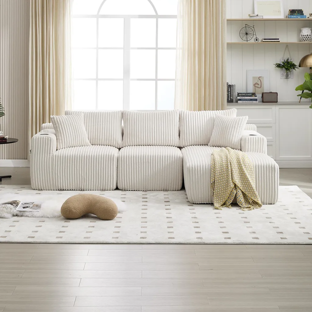 Optimisez votre salon avec ce canapé d’angle modulable et rangements - 2