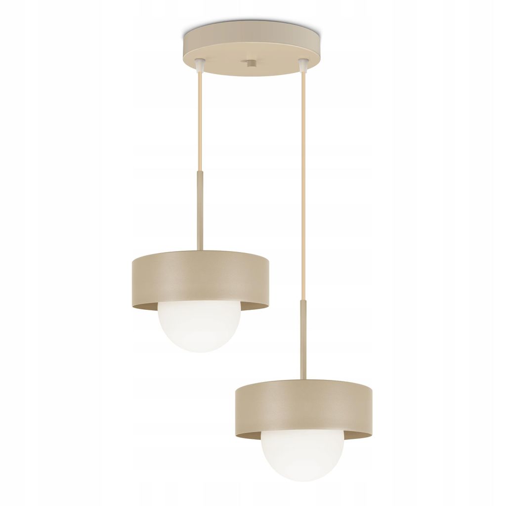 Luxolar - LED Pendelleuchte 2-flammig Beige-Grau G9 15W - Produktbild 