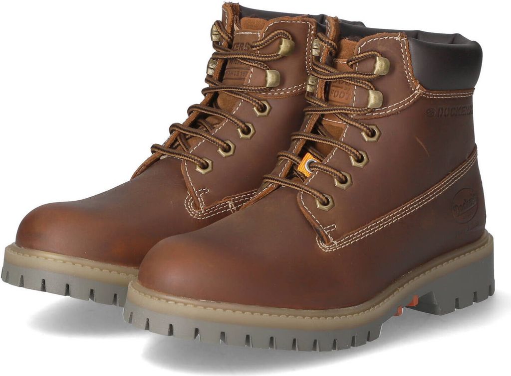 Dockers Schnürstiefeletten Damen Rauleder Braun Größe: 42 Produktbild 