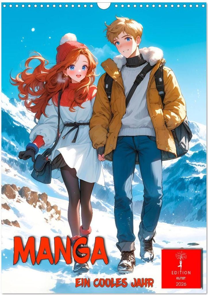 Manga - ein cooles Jahr (Wandkalender 2026 DIN A3 hoch), CALVENDO Monatskalender