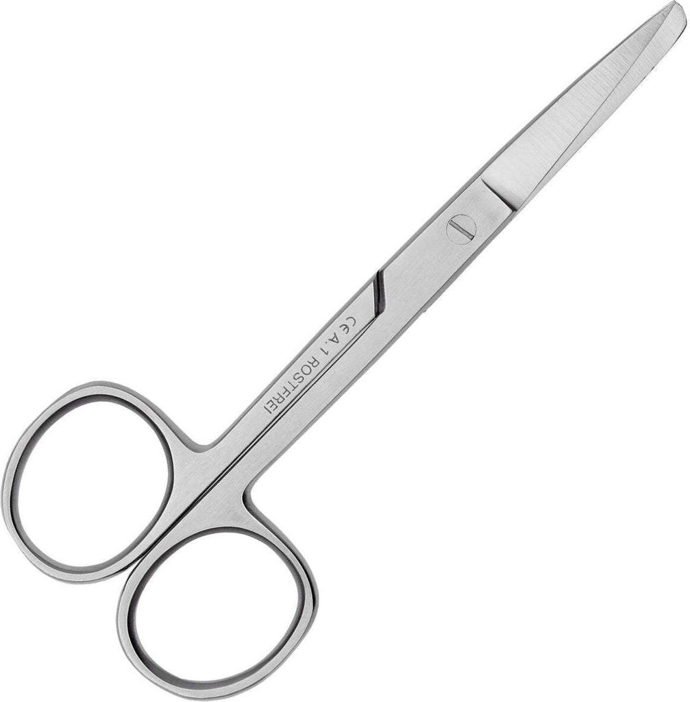 Gebogene Schere - spitz / stumpf - 11,5 cm - gebogene Schneide