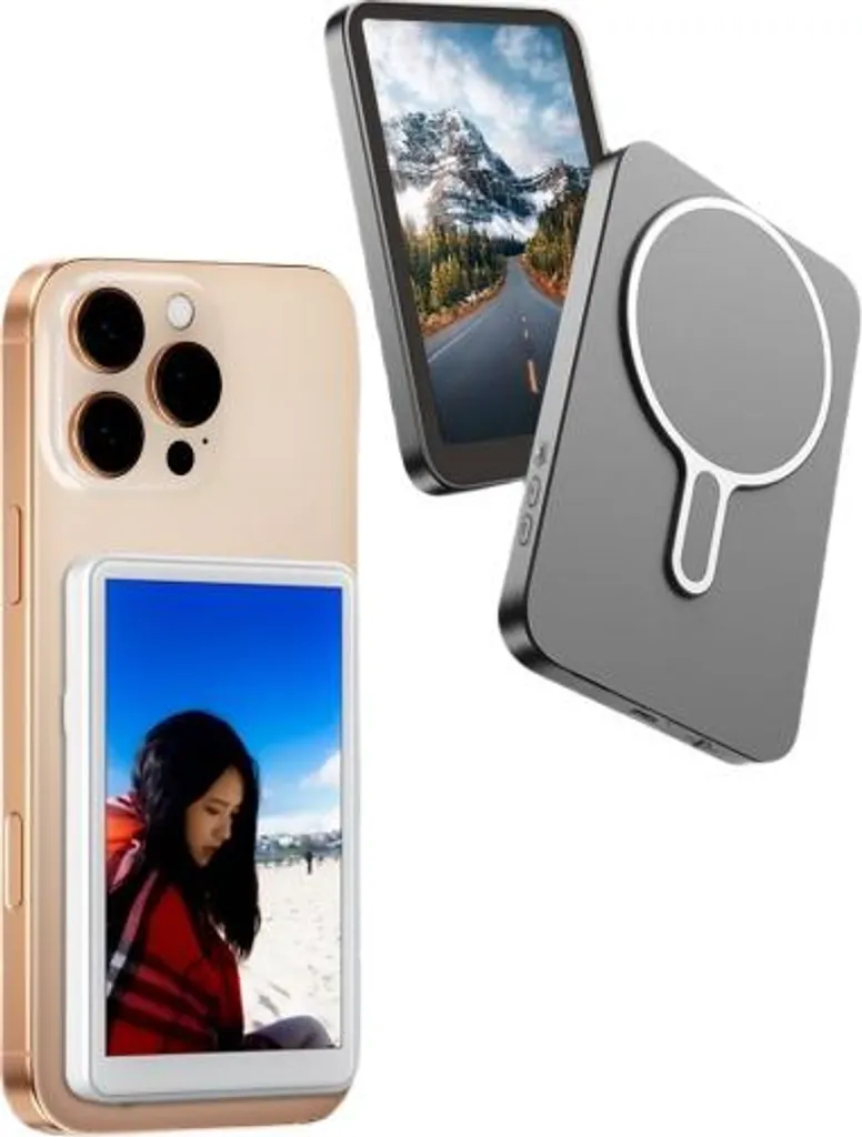 INF Condivisore Schermo Magnetico Grigio per Selfie e Live Streaming