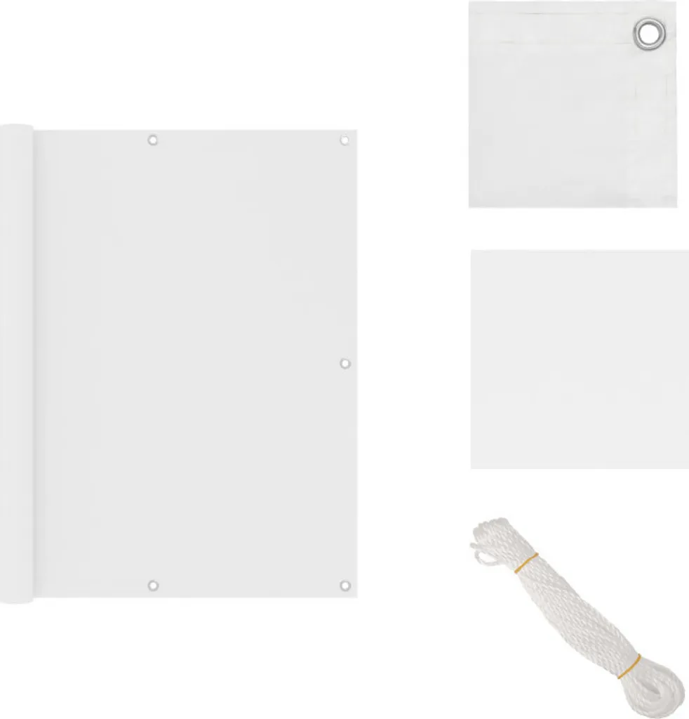 vidaXL Schermo Privacy Balcone Bianco 120x500 cm Oxford | Acquista Ora