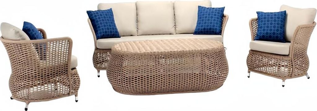 Sofagarnitur Sitzgruppe Outdoor Lounge Set Möbel Polyrattan Garten Möbel 4tlg