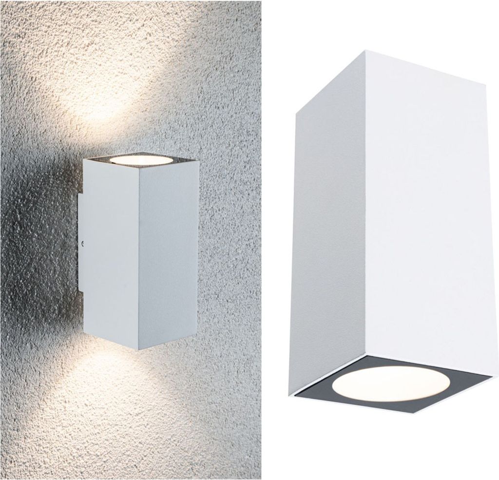 Paulmann LED Außenwandleuchte Flame Weiß Aluminium Produktbild 