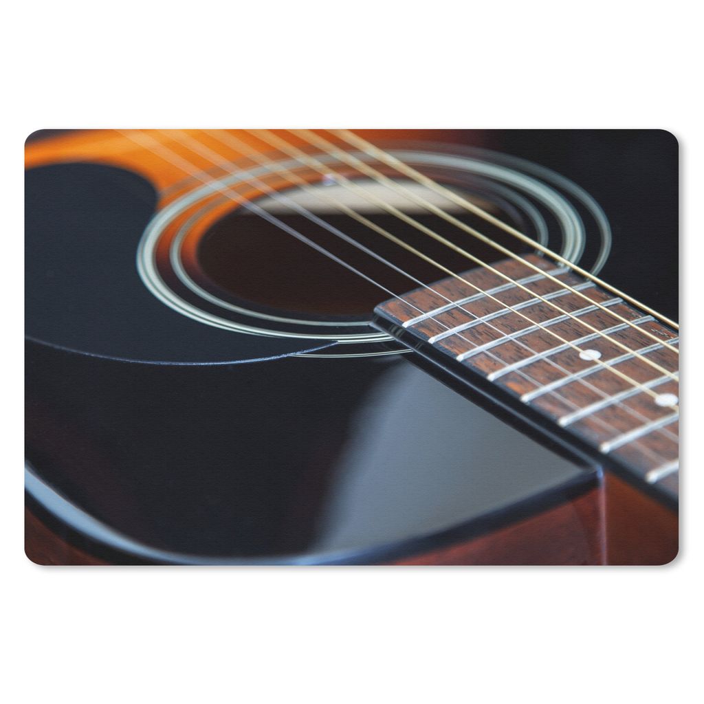 MuchoWow Mauspad Mousepad Schöne schwarze und braune Akustikgitarre 27x18 cm - Mousepads - Maus Mat - Pad - Mausunterlage - Büroartikel - Desk ...