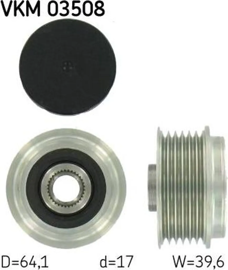 Puleggia Alternatore SKF VKM 03508 - Compatibile Opel 6204889 Originale