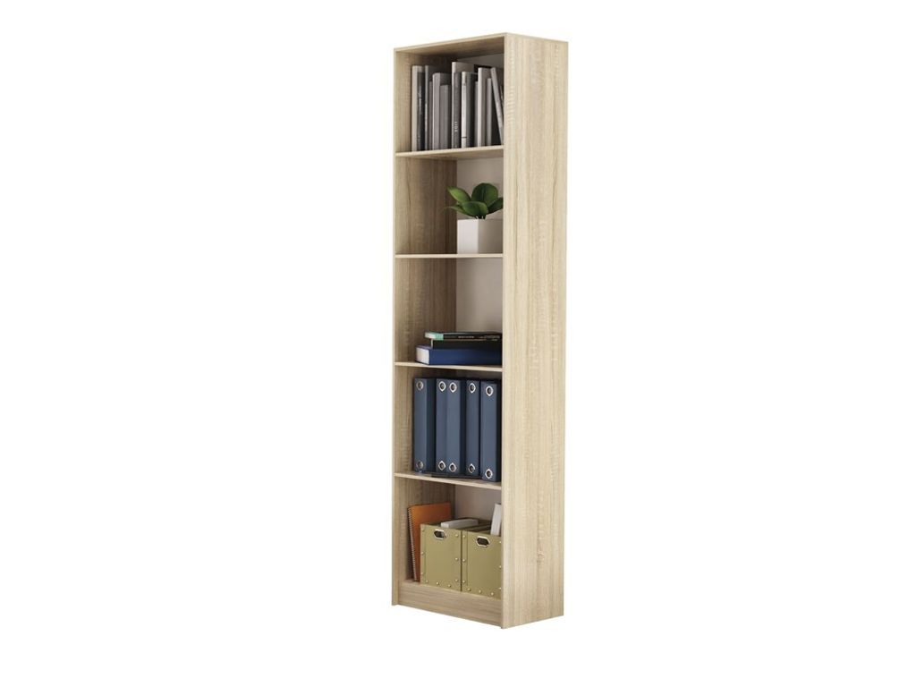 ETRSAIRL IOTXY Eck-Bücherregal – 180 Cm Hoch, 8 Regale, Eiche-Optik, Für Kleine Räume
