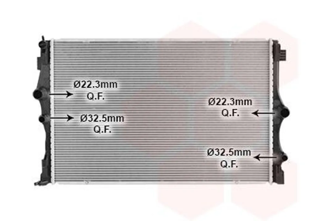 Radiateur de refroidissement moteur adapté à Mercedes Classe A et CLA Coupé