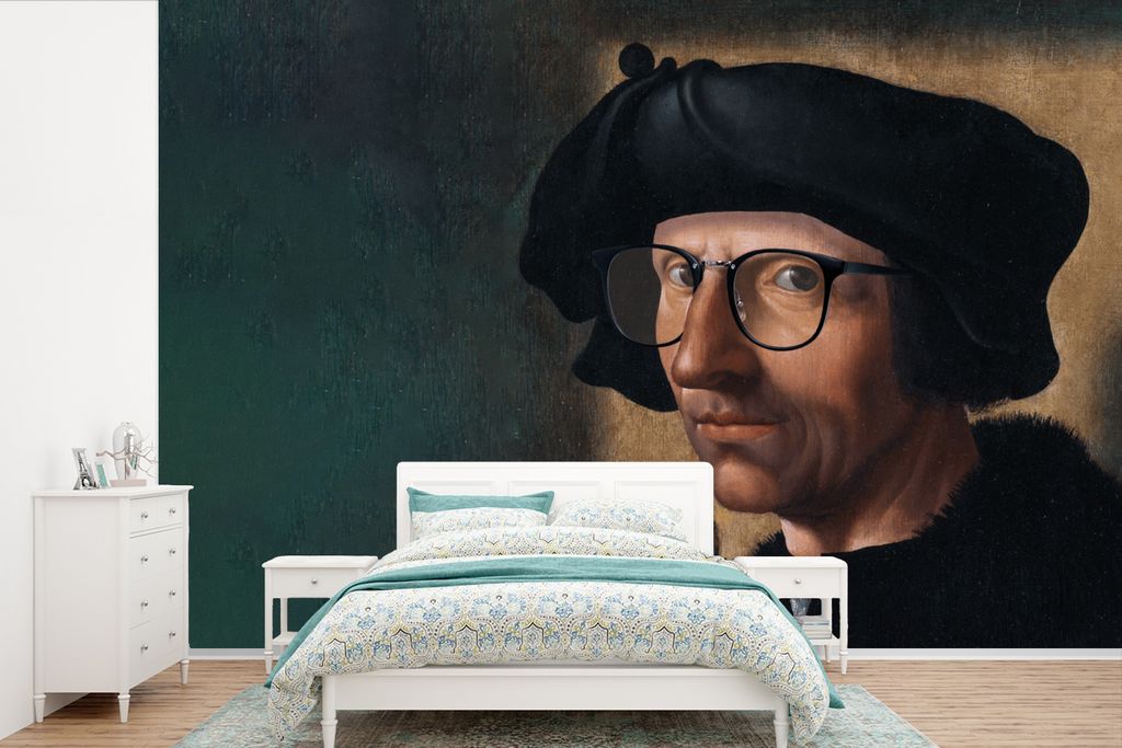 MuchoWow Fototapete für Wohnzimmer oder Schlafzimmer Wandtapete Vinyl Motivtapete Selbstporträt - Jacob Cornelisz van Oostsanen - 390x260 cm - ...