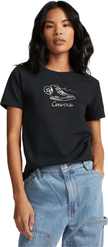 Converse T-shirt 10024537-A03 in White color size small