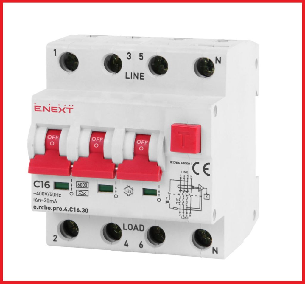 RCD+LS spínač RCBO 16A prúdový chránič miniatúrny istič typ Obrázok produktu 