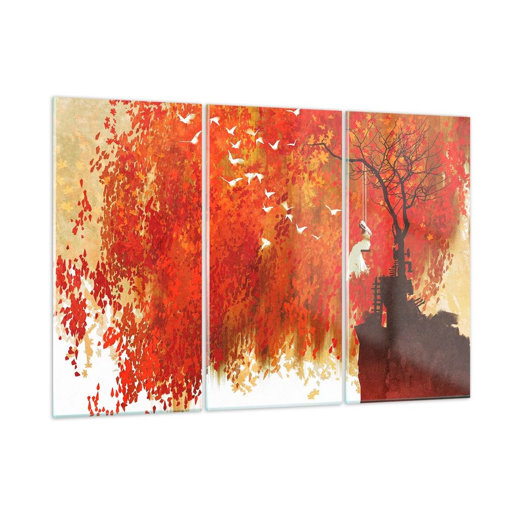 Bilder auf glas - Frau Abstraktion - 165x110cm - Glasbilder - Wandbilder - Kunstdruck - zum Aufhängen bereit - Wanddekoration aus Glas - Glas Bild...