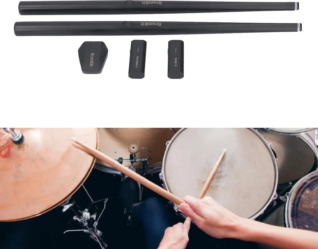 Tambour à Air Somatosensoriel avec Baguettes Bluetooth et Son HD 3D