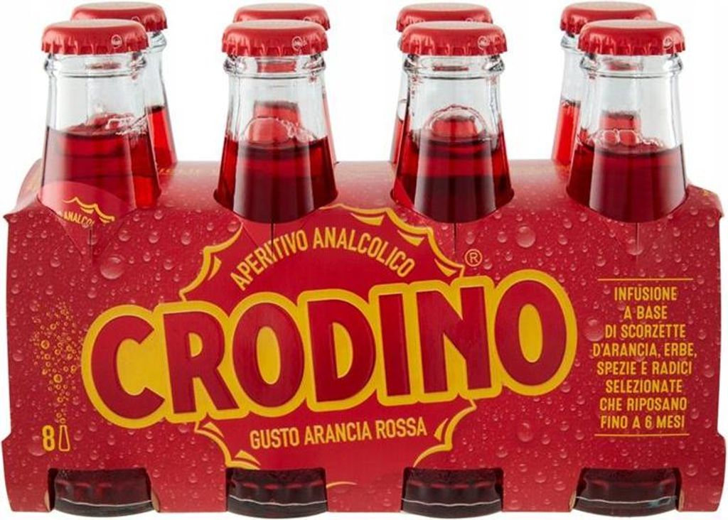 Crodino Arancia Rossa 8x 100 ml italský nealkoholický Obrázek produktu 