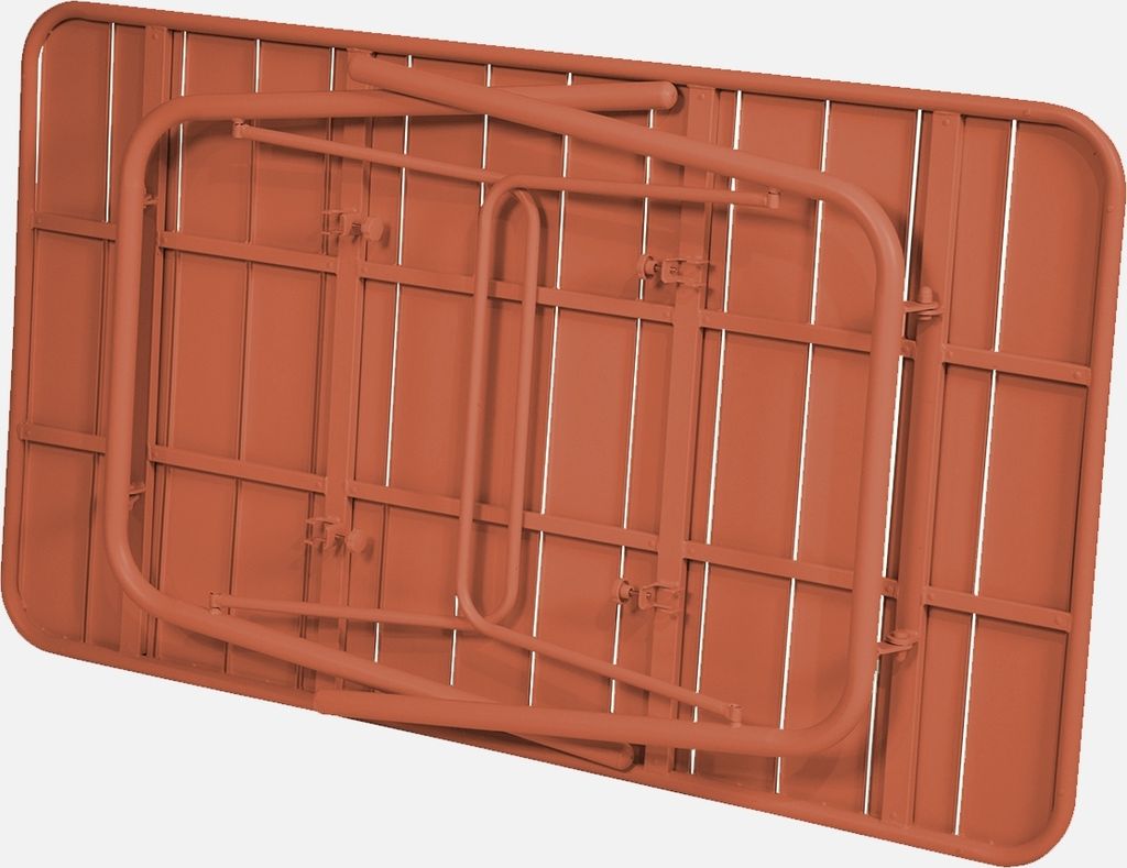 Tavolo da giardino pieghevole in metallo 6 posti, 140cm, Immagine del prodotto 