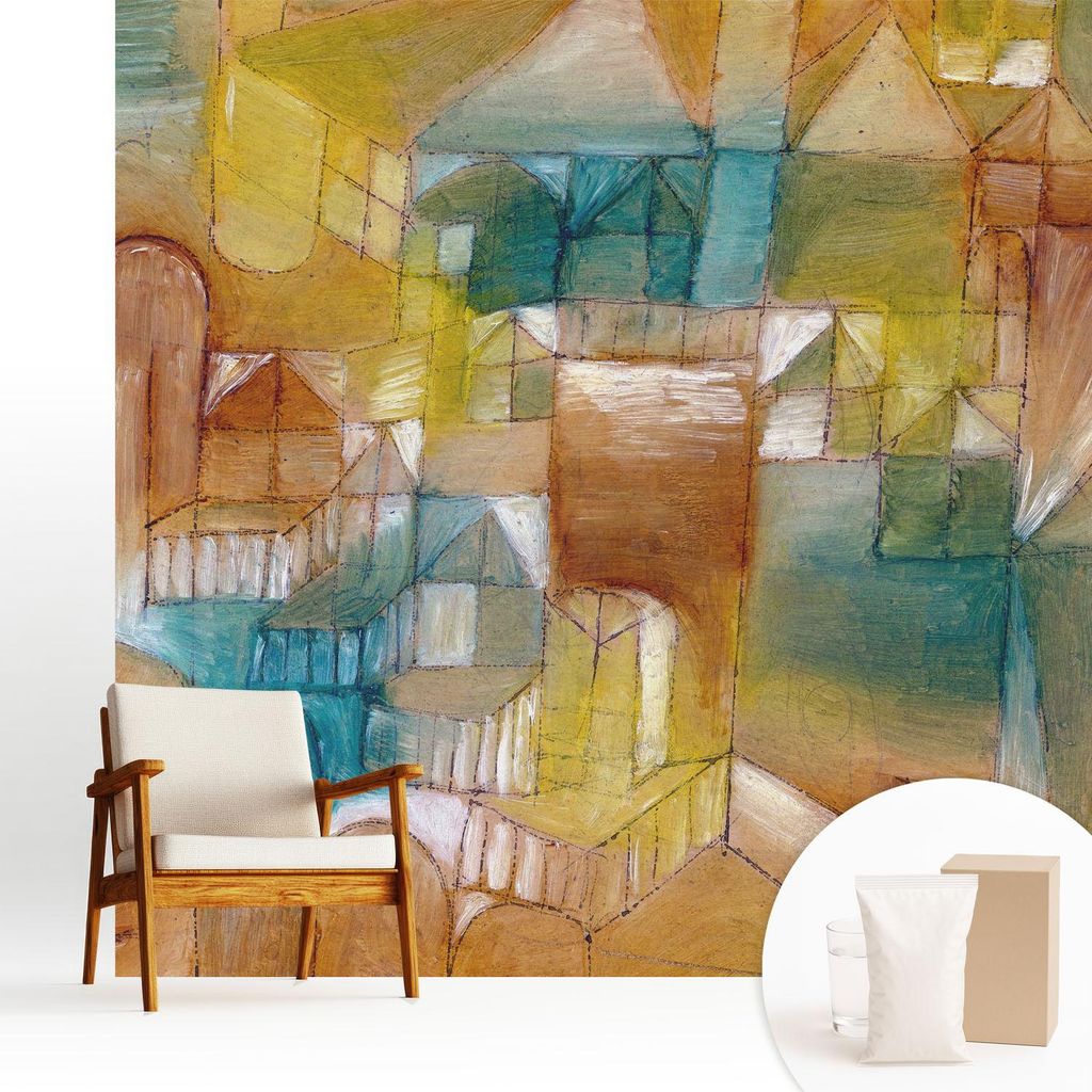 Fototapete - 250x250 cm - Tapete - Wandtapete - Wandbilder - Dekofolie - Tapete Folie - Wand - Dekoration - Wohnzimmer - Geometrische Strukturen