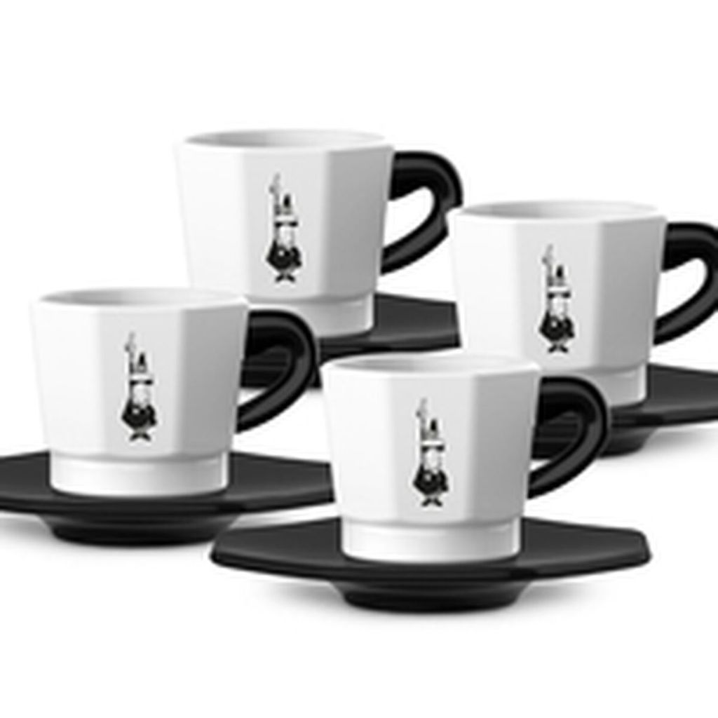 Bialetti achteckige Espressotassen 4er Set