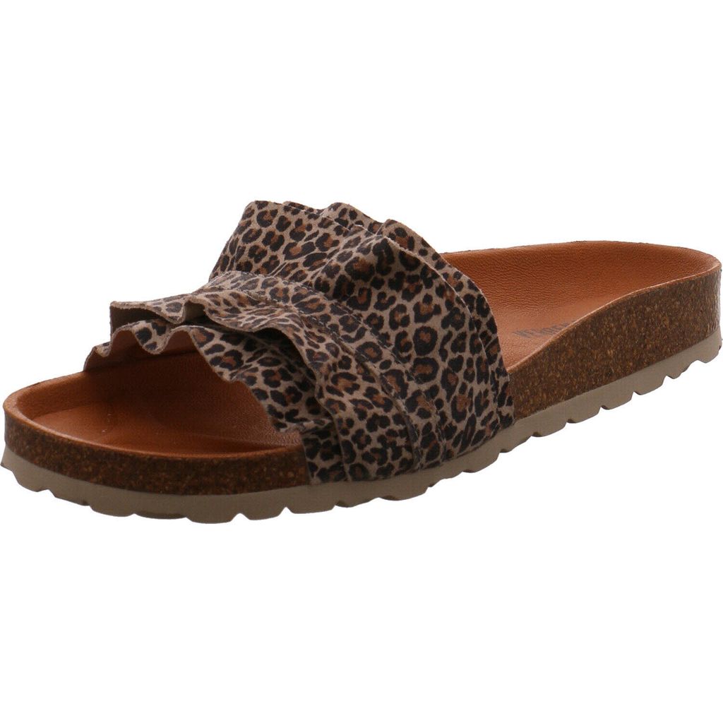 Verbenas Damen Pantolette Rocio Serraje Volante schwarz Produktbild 