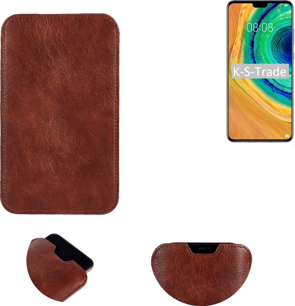 K-S-Trade Schutzhülle Handyhülle kompatibel mit Samsung S10 Prism Black Handytasche Kunstleder Sleeve in braun