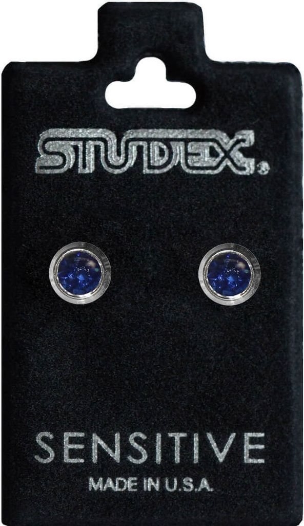 Studex Sensitive Chirurgenstahl Ohrstecker mit September-Saphir 3mm
