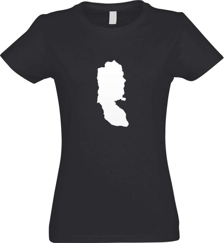 Kiwistar - T-Shirt tailliert - Damen - Graphit - Westjordanland Umriss Kontur - mit Motiv Bedruckt - Funshirt Design - Sport - Freizeit - Damen - XL