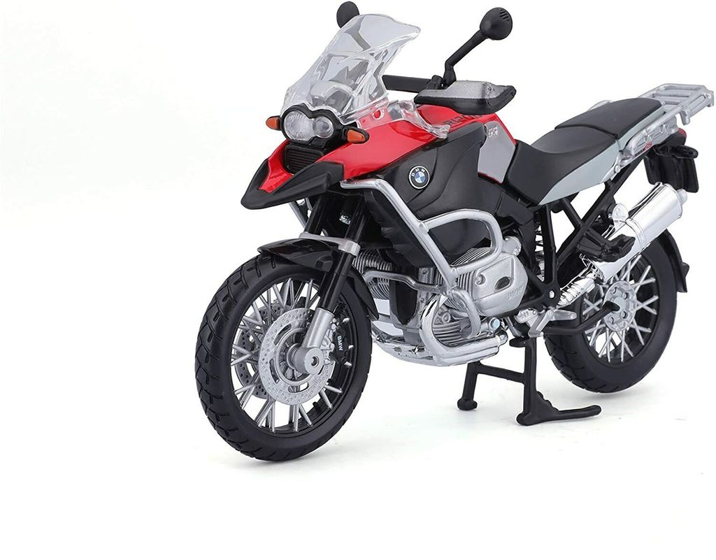 Maisto 31157 - Modellino di moto - BMW R1200GS (nero-rosso, Immagine del prodotto 